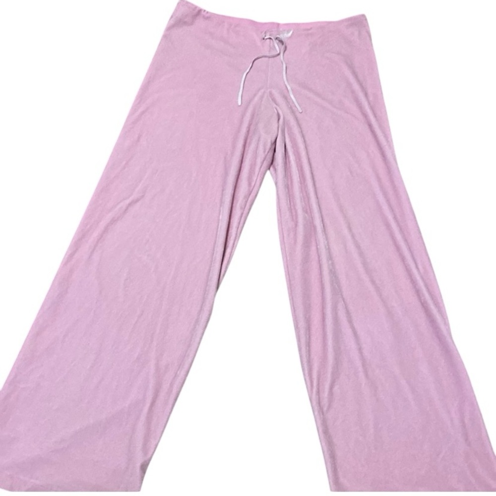 Pajamagram Velour Pajama Bottoms Pink Medium